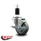 Service Caster 3.5'' Gray Poly Swivel 1-3/8'' Expanding Stem Caster with Brake SCC-EX20S3514-PPUB-TLB-138 - alternate 3